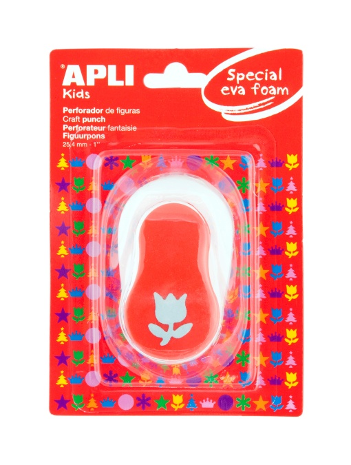 Furador para papel/eva 25mm tulipa APLI