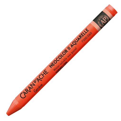 Lápis de cera aguarelável Caran d'Ache Neocolor II vermelhão 060