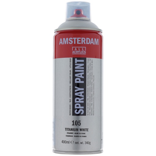 Tinta Spray Acrílica AMSTERDAM Branco Titânio 105 400ml