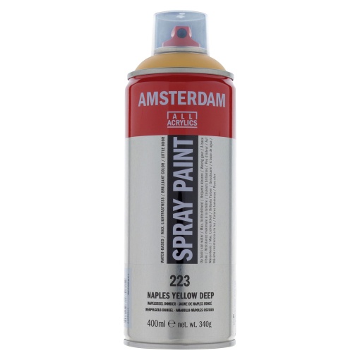 Tinta Spray Acrílica AMSTERDAM Amarelo Nápoles 223 400ml