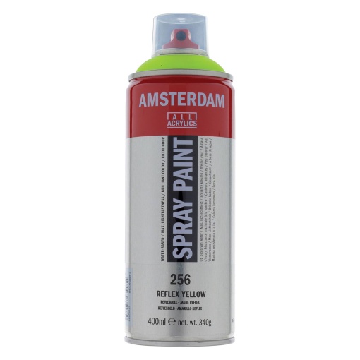 Tinta spray acrílica AMSTERDAM amarelo fluorescente 256 400ml