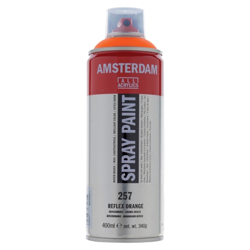 Tinta Spray Acrílica AMSTERDAM Laranja Fluorescente 257 400ml