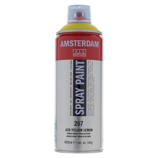 Tinta Spray Acrílica AMSTERDAM Amarelo Azo Limão 267 400ml