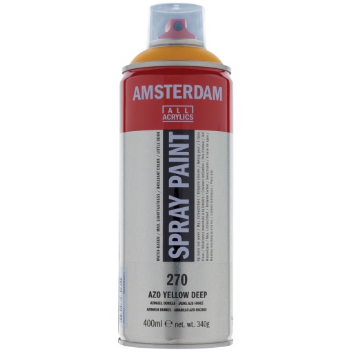 Tinta Spray Acrílica AMSTERDAM Amarelo Azo Escuro 270 400ml