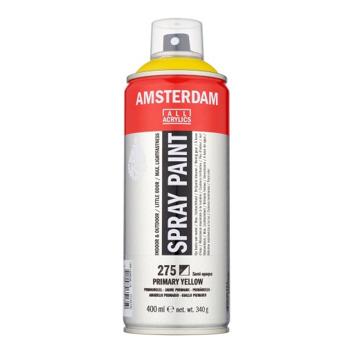 Tinta Spray Acrílica AMSTERDAM Amarelo Primário 275 400ml