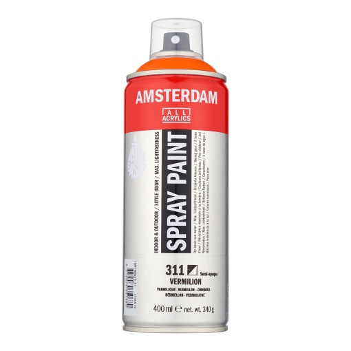 Tinta Spray Acrílica AMSTERDAM Vermelhão 311 400ml