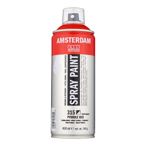 Tinta Spray Acrílica AMSTERDAM Vermelho Pyrrole 315 400ml