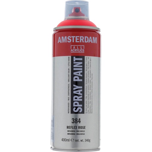 Tinta Spray Acrílica AMSTERDAM Rosa Fluorescente 384 400ml