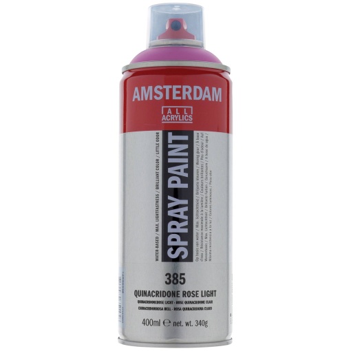 Tinta Spray Acrílica AMSTERDAM Rosa Quinacridona 385 400ml