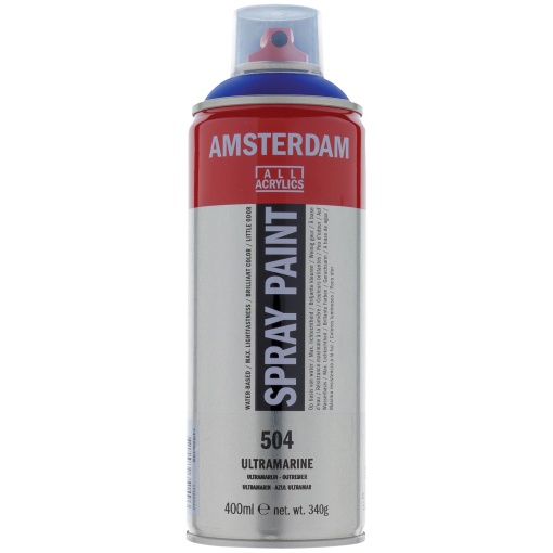Tinta Spray Acrílica AMSTERDAM Azul Ultramarino 504 400ml