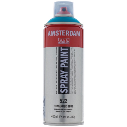 Tinta Spray Acrílica AMSTERDAM Azul Turquesa 522 400ml
