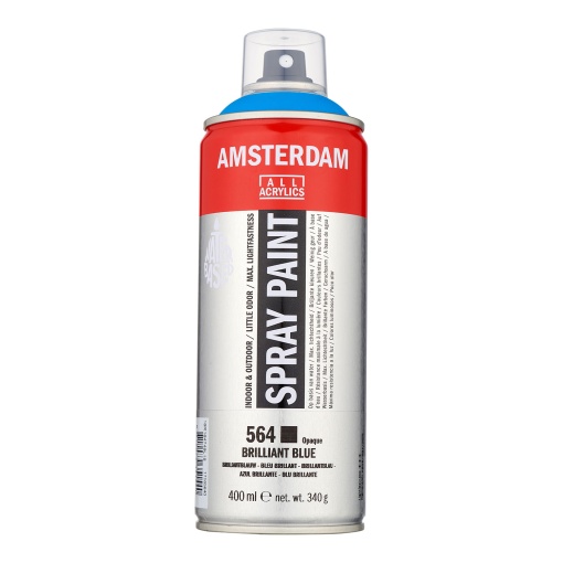 Tinta Spray Acrílica AMSTERDAM Azul Brilhante 564 400ml