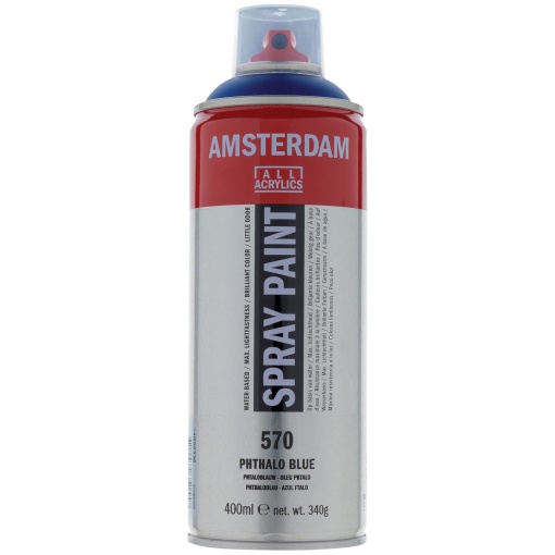 Tinta Spray Acrílica AMSTERDAM Azul Ftalo 570 400ml
