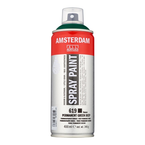 Tinta Spray Acrílica AMSTERDAM Verde Escuro 619 400ml