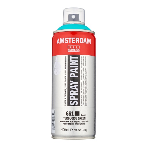 Tinta Spray Acrílica AMSTERDAM Verde Turquesa 661 400ml