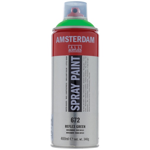 Tinta Spray Acrílica AMSTERDAM Verde Fluorescente 672 400ml