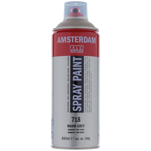 Tinta Spray Acrílica AMSTERDAM Cinzento Quente 718 400ml