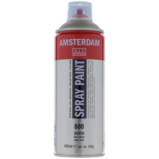 Tinta Spray Acrílica AMSTERDAM Prateado 800 400ml