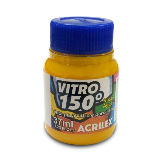 Tinta para Vidro ACRILEX Vitro 150º Amarelo Ouro 505 37ml