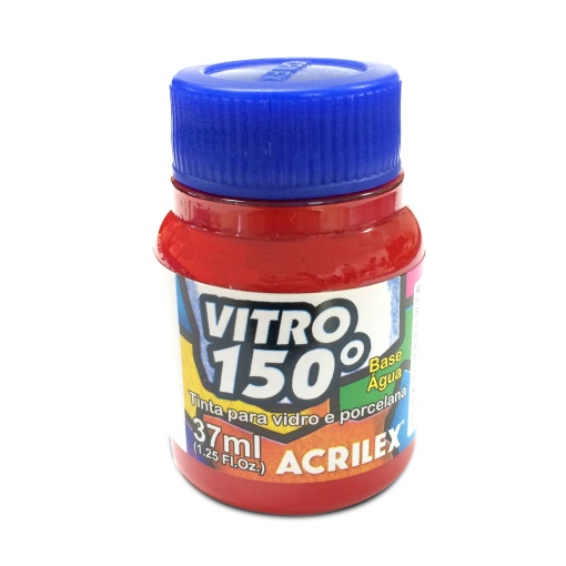 Tinta para Vidro ACRILEX Vitro 150º Vermelho Escarlate 508 37ml