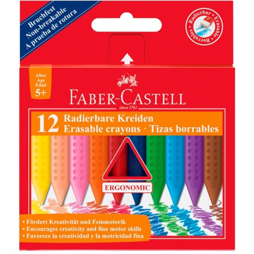 Lápis de Cera Triangular FABER-CASTELL 12 Cores