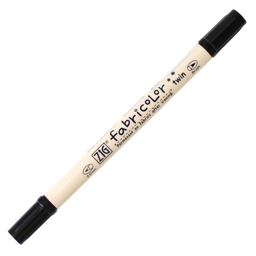 Brush Pen para Tecido ZIG Fabricolor 2 Pontas Preto