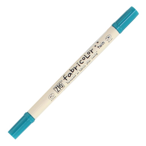 Brush Pen para Tecido ZIG Fabricolor 2 Pontas Verde Persa