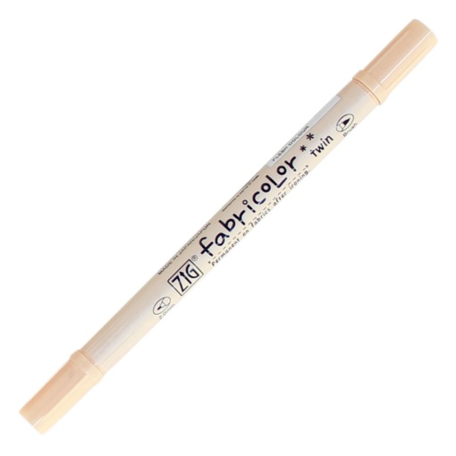Brush Pen para Tecido ZIG Fabricolor 2 Pontas Bege