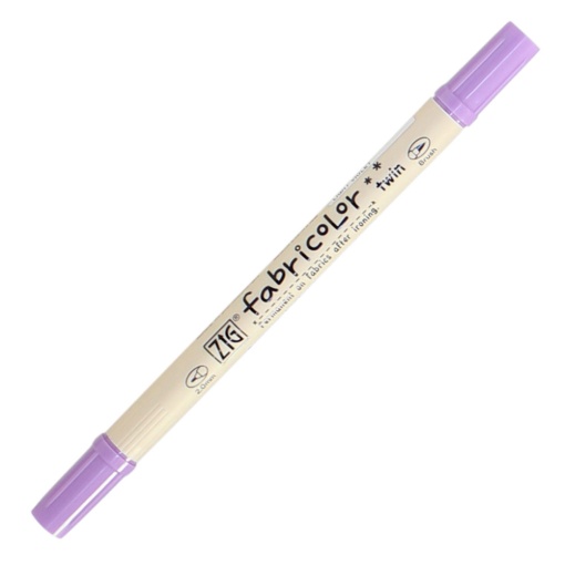 Brush Pen para Tecido ZIG Fabricolor 2 Pontas Violeta Claro