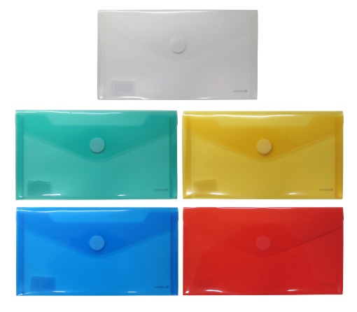 Bolsa para Documentos Fecho Velcro DL 125x225mm Tipo Envelope Sortidas CARCHIVO MINIBAG
