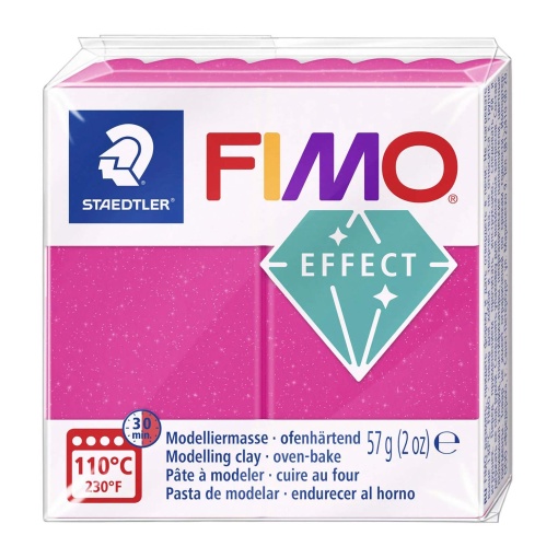 Pasta de Modelar FIMO Effect Translúcido Perolado 286 Rubi Quartz 56g