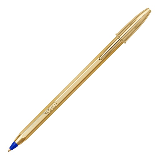 Esferográfica BIC Cristal Shine Celebrate 1mm Azul Dourada