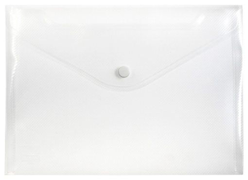 Bolsa para Documentos Fecho Botão A5 Tipo Envelope Transparente