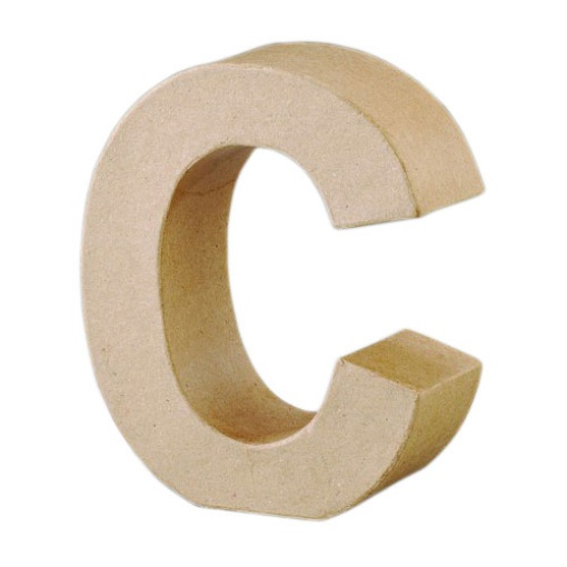 Letra Papel Mache C 17cm