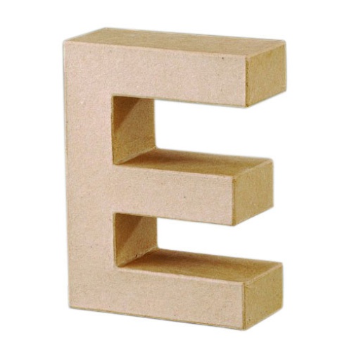 Letra Papel Mache E 17cm