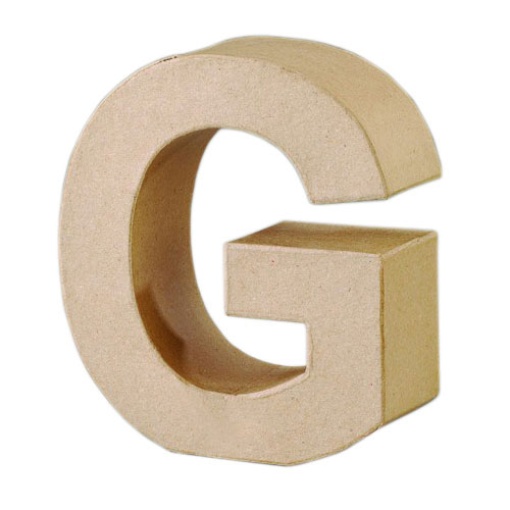 Letra Papel Mache G 17cm