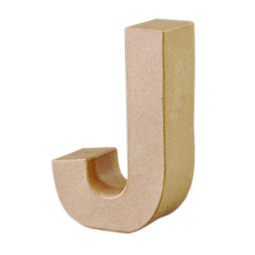 Letra Papel Mache J 17cm