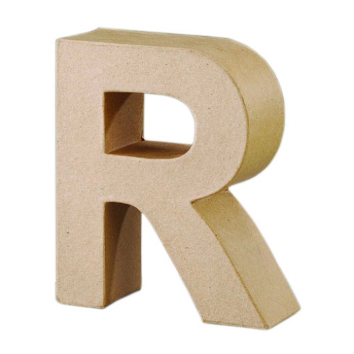 Letra Papel Mache R 17cm