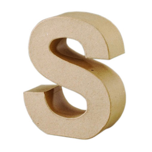 Letra Papel Mache S 17cm