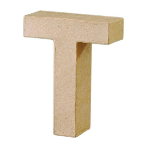 Letra Papel Mache T 17cm