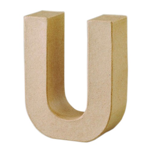 Letra Papel Mache U 17cm