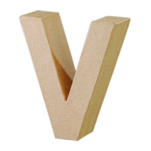 Letra Papel Mache V 17cm