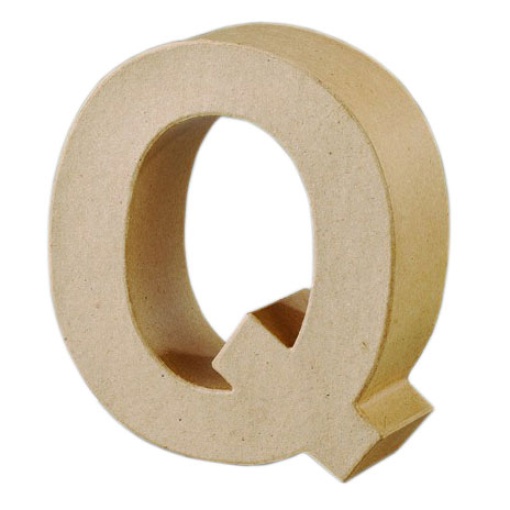 Letra Papel Mache Q 17cm