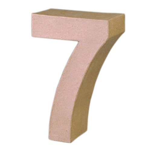 Número papel maché EF 7 17cm