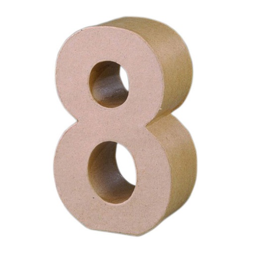 Número papel maché EF 8 17cm