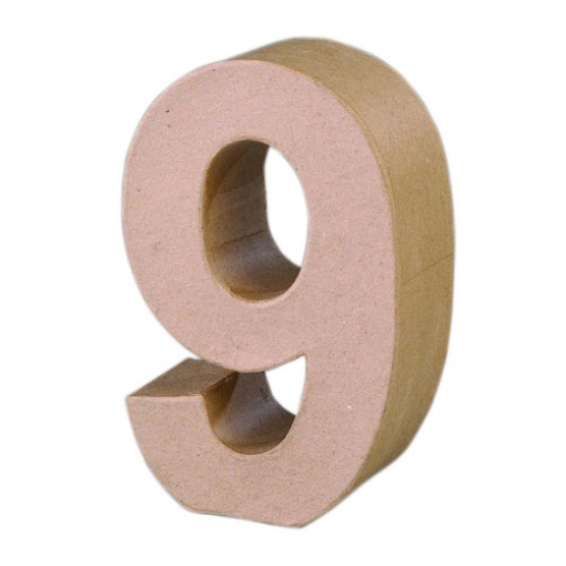 Número papel maché EF 9 17cm