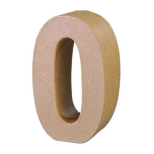 Número papel maché EF 0 17cm