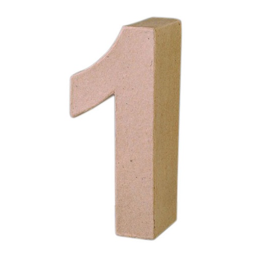 Número papel maché EF 1 17cm