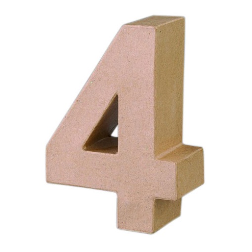 Número papel maché EF 4 17cm
