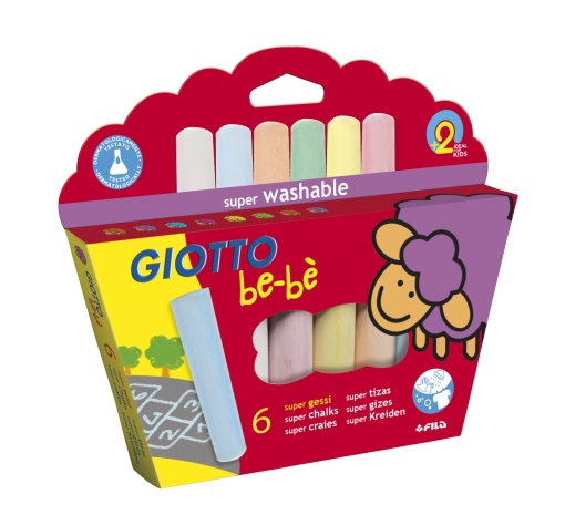 Giz GIOTTO Be-bé Super Lavável cores 6 unidades